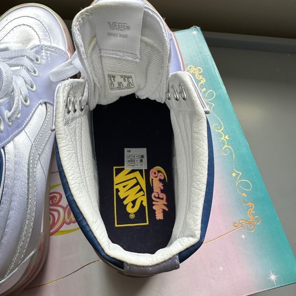 Vans x Sailor Moon Sk8-Hi Stacked satin platform high tops, NEW Sz W8 - Picture 4 of 9